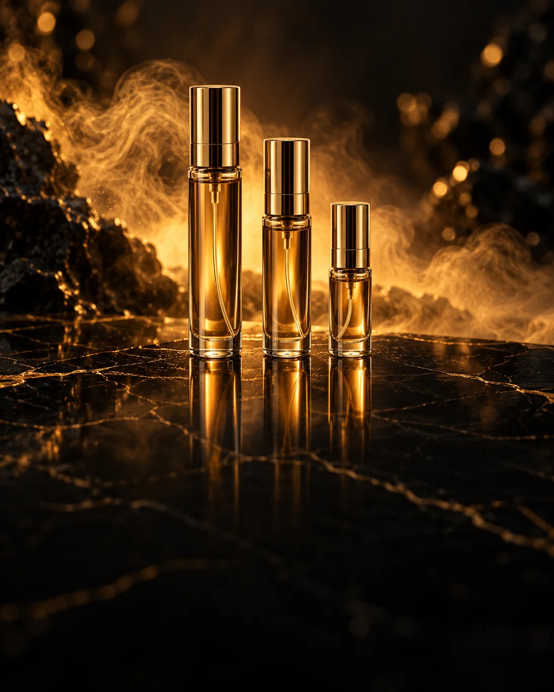 Warm woods and amber fragrances